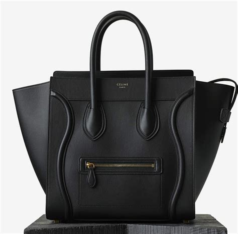 celine luggage black grained|celine luggage tote size comparison.